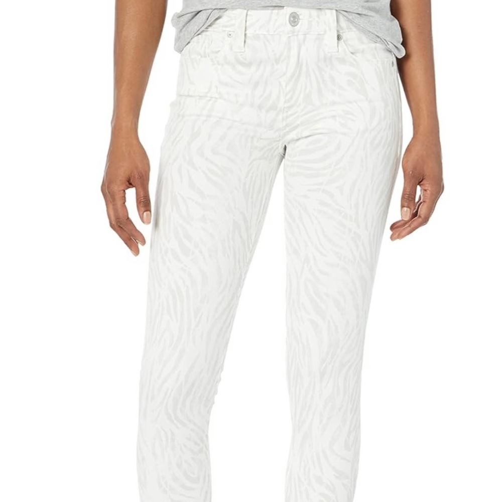 NWT Hudson Nico Mid Rise Zebra Distorted Print Jeans Size 24 NWT